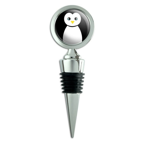 Penguin Black and White Wine Bottle Stopper