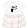 thumbnail image 3 of Inktastic Someone in Indiana Loves Me Girls Baby Dress, 3 of 5