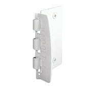 PRIME-LINE 2-3/4 in. Door Lock Steel Painted White Flip-Action Door Lock