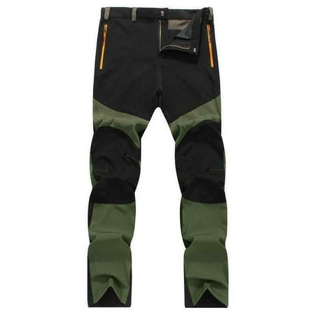 Mens Casual Waterproof Outdoor Hiking Climbing Combat Trousers Tactical Pants Green Size