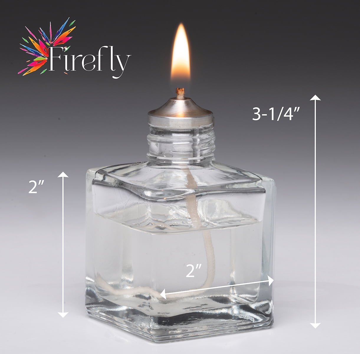 Firefly Fuel Aura Petite Glass Refillable Oil Lamp - 2.75 oz - Clear