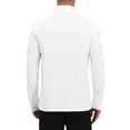 thumbnail image 3 of INSPIRE CHIC Men's 1/4 Pullover Zip Long Sleeve Sun Protection Athletic T-Shirts M White, 3 of 6