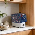 thumbnail image 4 of Navy Blue Floral Toaster Cover 2 Slice, Spring Farmhouse Botanical Flowers Vintage Dustproof Bakeware Oven Protector with Top Hook, Waterproof Small Kitchen Appliance Toasters Dust Cover, 12"x7.5"x8", 4 of 9
