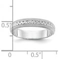 thumbnail image 4 of 14k White Gold 3mm Design Etched Wedding Band Size 7 - Ring Size 7.0, 4 of 7