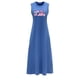 thumbnail image 1 of Vestido largo de verano para mujer, vestido suelto con cuello redondo para desplazamientos, vacaciones, trabajo , M M, 1 of 7