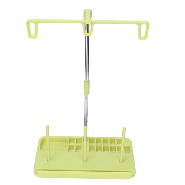 Support à 3 Bobines, Support de Fil Ménager pour Machine à Coudre Jaune, Bleu Ciel