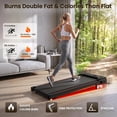 thumbnail image 3 of Evitormill Walking Pad Under Desk Treadmill with Incline for Home and Office, 2.5HP Low Noise, 36" Running Belt, Supports 265 Lbs (Black), 3 of 8