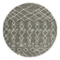 thumbnail image 3 of Unique Loom Rabat Shag Collection Area Rug - Geometric (8' Round Gray/Ivory), 3 of 7