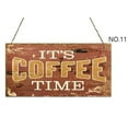 thumbnail image 4 of WBQ Wooden Coffee Sign Coffee Bar Decor Wooden Hanging Farmhouse Decor, 3.94x7.87 Inch Small Rustic Wood Kitchen Wall Decor Coffee Station Decor Coffee Theme Wall Decorative Signs Plaques for Home, 4 of 5