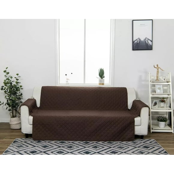 Protector Cubre Salas Doble Vista Impermeable B.KIND & BEYOND 3 Piezas Beige/Chocolate
