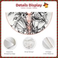 thumbnail image 4 of Kdxio Monochrome Botanical Illustration Print Christmas Tree Skirt Christmas Xmas Tree Skirts Mat for New Year Holiday Christmas Party Decorations-30", 4 of 7