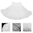 thumbnail image 4 of Hoopless Short Skirt Fancy Tutu Petticoat Skirt Dress - Size S-M(White), 4 of 5