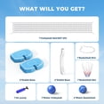 thumbnail image 3 of UQN 2-in-1 Pool Volleyball Net & Basketball Hoop Set, Adjustable Pool Volleyball Net for Inground Pools, Poolside Basketball Hoop with Weighted Base, Outdoor Summer Water Games, 3 of 4