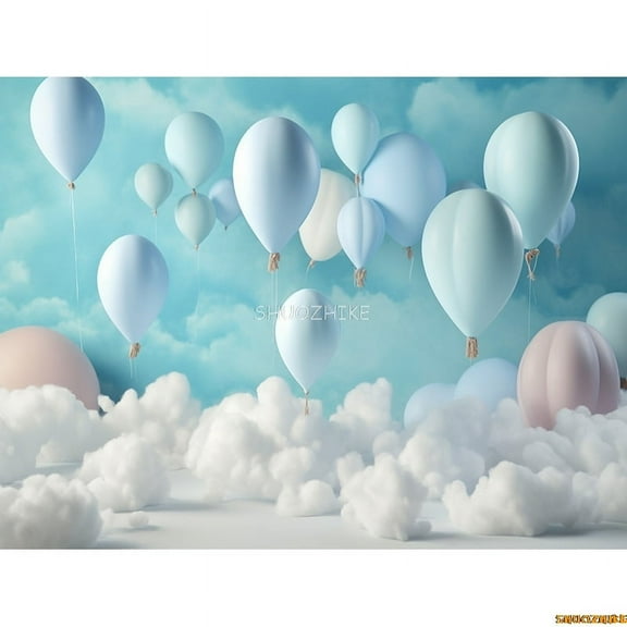 Baby Room Happy Birthday Photography Backdrops Props Newborn Party ration Balloons Arch Floral Theme Photo Background QQ-02