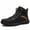 Black, variant on Men's Ankle Boots High Top Leather Shoes Stylish Breathable Casual Short Boots for Everyday Wear