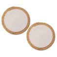 thumbnail image 3 of FONDOTIN 2Pcs Natural Straw Woven Round Placemats Heat Insulated Table Mat for Kitchen Dining, 3 of 8