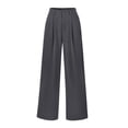 thumbnail image 1 of Pantalones PRETTYGARDEN Palazzo Mujer Tiro Alto Pierna Ancha Gris Oscuro Talle S, 1 of 9