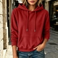 thumbnail image 4 of Warop Women's Oversized Hoodies Knitted Sweatshirt Long-Sleeve Drawstring Pullover with Pockets Fall Winter Clothes, 4 of 6