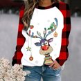 thumbnail image 2 of Sudaderas de Cuello Redondo de Navidad Para Mujer Estampado de Manga Larga Suelta Tops Individuales Blusa Odeerbi ODB193379, 2 of 5