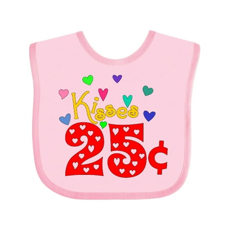 

Inktastic Valentine’s Day Kisses 25 Cents Gift Baby Boy or Baby Girl Bib