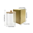 thumbnail image 3 of ¡Gran oferta! Organizador de escritorio, caja de almacenamiento multifuncional redonda transparente a prueba de polvo, tarro de hisopo de algodón acrílico para cosméticos, 3 of 6