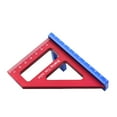 thumbnail image 3 of Mistaha Aluminum Alloy Woodworking Angle Ruler with L Blue & Triangle Red Color, Multi-functional Measuring Tool for Carpentry, 3 of 6