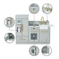 thumbnail image 4 of Teamson Kids Little Chef Charlotte Modern Play Kitchen with Realistic Stove, Sink, Fridge & Accessories, Gray/Gold, 4 of 10