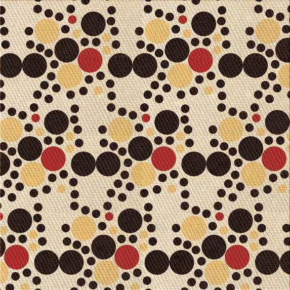 Ahgly Company Machine Washable Indoor Square Transitional Red Brown Area Rugs, 8' Square