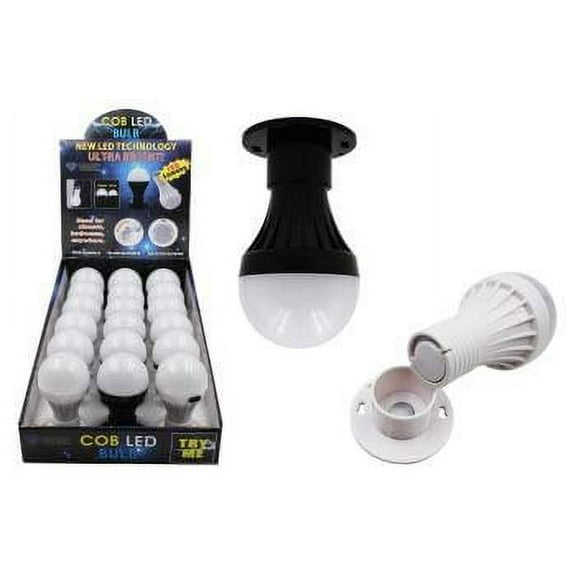 Diamond Visions 08-1863 COB LED Light Bulb with Magnetic Base 2 Light Bulbs in Assorted Colors