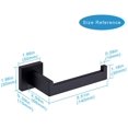 thumbnail image 4 of Portarrollos de papel higiénico, dispensador y colgador de pared para baño y cocina, acero inoxidable (negro mate), 4 of 8