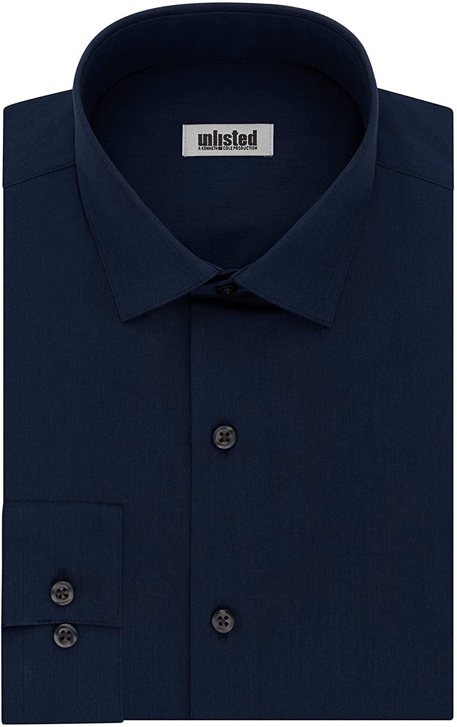 Kenneth Cole Unlisted Mens Dress Shirt Big and Tall Solid 20 Neck 34-35  Sleeve Medium Blue - Walmart.com