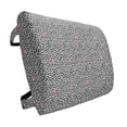 thumbnail image 1 of Savannah Lumbar Pillow, Leopard Cheetah Animal Print Kiss Shape Lipstick Mark Dotted Trend Art, Soft Back Cushion Office Chairs with Adjustable Straps, 14" x 13", Charcoal Grey and Pink, by Ambesonne, 1 of 7
