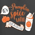 thumbnail image 6 of Wild Bobby It's Pumpkin Spice Latte Season Orange Black and White Halloween Women Graphic Tee, Charcoal, XX-Large, 6 of 6
