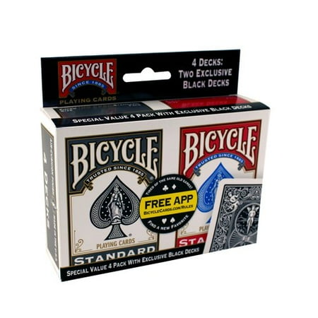 Bicycle Playing Card Deck, 4-Pack (Best Playing Card Decks)