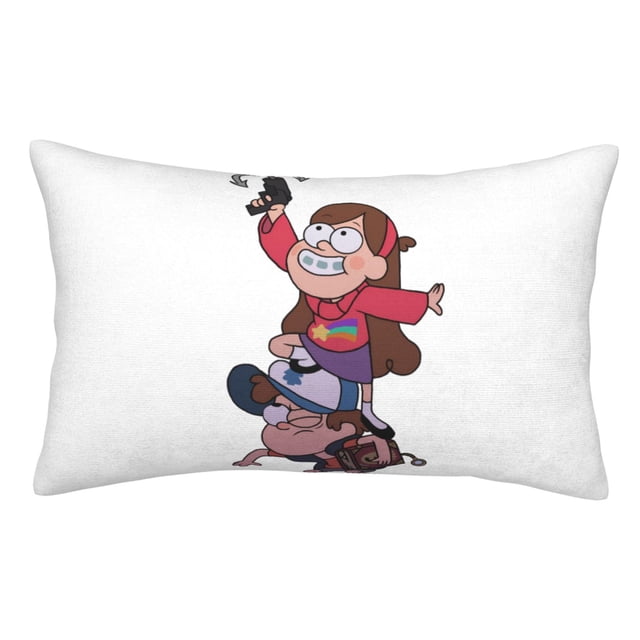 Funda de almohada de felpa suave de doble cara de Gravity Falls para sofá, sala de estar, decoración del hogar