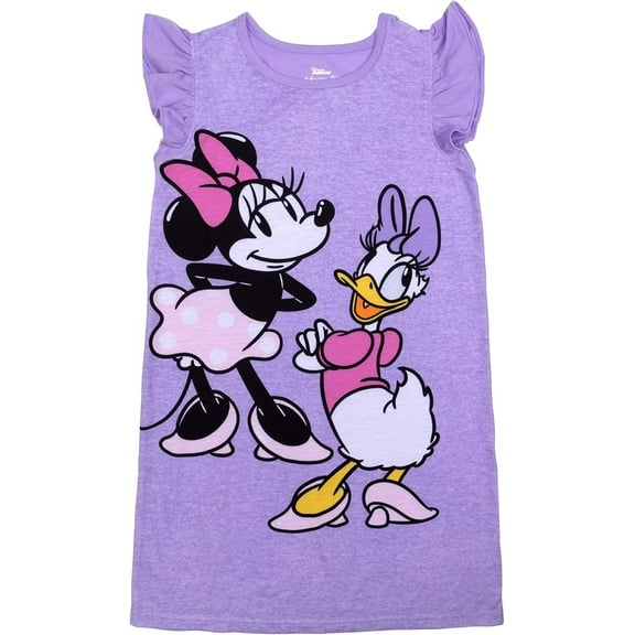 Disney Minnie Mouse and Daisy Duck Toddler Girl's Purple Character Nightgown (Size 2T)