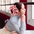 thumbnail image 5 of YooGuoGuo 2-Piece Lattice Ruffles Large Scrunchies for Women Girls, Cute Big Hair Ties No Damage Hair Accessories, Elastic Hair Bands for Hair Bun Ponytail (Black & Red), 5 of 7