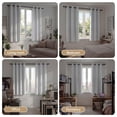 thumbnail image 5 of XUEYU 100% Blackout Curtains for Bedroom, Light Blocking Thermal Insulated Curtains with Noise Reduction, 42x63 Inch Room Darkening Window Drapes, Set of 2 Panels, White, 5 of 7