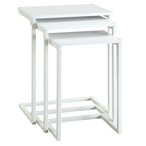 Addison Nesting Table Set - White - 23.5 x 18 x 12 in.