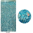 thumbnail image 4 of Nvzi Cortinas con flecos de papel de aluminio ondulado plateado metálico, paquete de 2, serpentinas de fiesta de 3,28 x 6,56 pies para decoraciones de fiesta de cumpleaños, 4 of 4