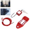 thumbnail image 4 of Cable Lockout Hasp, Temperature Resistance No Deformation Stainless Steel Lockout Tagout Kit  For Petroleum Natural Gas, 4 of 8