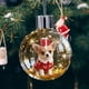 thumbnail image 5 of Adornos navideños de nieve para perros | Bola de cristal con figuras de cachorros con atuendo festivo | Varias razas, incluyendo pastor alemán, chihuahua, maltés y corgi | Adorno navideño para árbol, 5 of 6