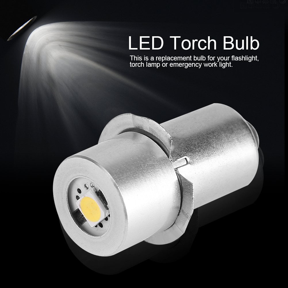 1W P13.5S Led Flashlight Bulb, 100~110LM 2700~7000K Replacement Bulb Tor8M5 2X 