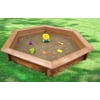 Swing Town Oakley 51" Hexagonal Sand Box with Rain Cover & Lining