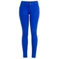 thumbnail image 3 of La Bijou 611S Ultra Stretch Skinny Pants Jeggings for Women Juniors - Royal, L, 3 of 5