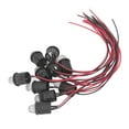 thumbnail image 1 of Board Pilot Indicator Lamp Light Bulb Prewired Emitting Diode LED Plastic Clip Holder Display Panel for Car Lighting Brake Light 10mm 12V 10Pcs, 1 of 8