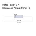 thumbnail image 3 of Uxcell 30Pcs 2W 2 Watt Resistor de Película de Óxido Metálico Axile 13 Ohm ±5% Tolerancia, 3 of 7