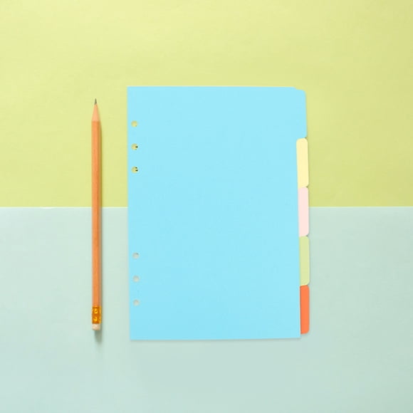 SKISUNO 4Jgo Divisores Para Cuadernos De Material Estable Con Pestañas Coloreadas Para Organización Duradera
