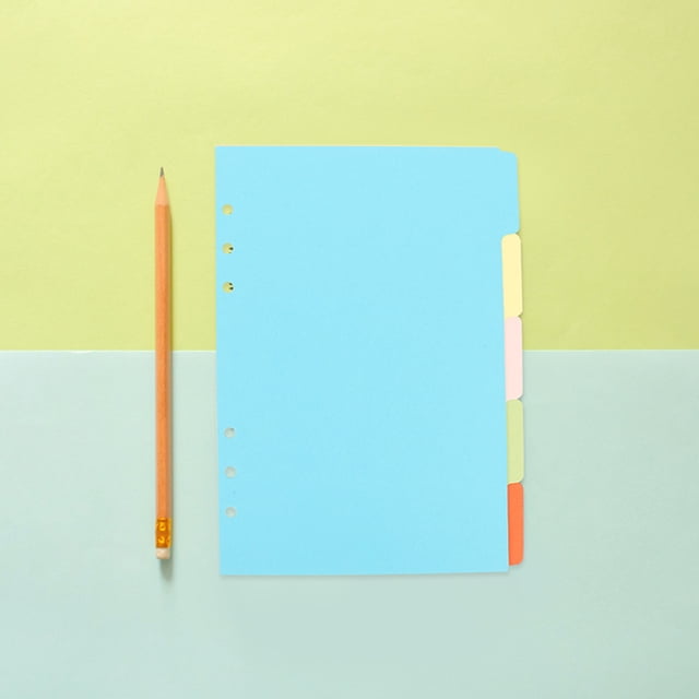 SKISUNO 4Jgo Divisores Para Cuadernos De Material Estable Con Pestañas Coloreadas Para Organización Duradera