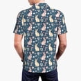 thumbnail image 5 of Xecao Cute Rabbit Floral for Mens' Casual Short Sleeve Button-Down Polo Shirts for a Classic Golf Look, 5 of 9